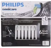 Philips Sonicare W Optimal White Electric Toothbrush Heads Black 6 Pack RAM