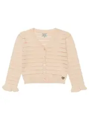 GUESS Pink Long Sleeve Cardigan Size: 3, Polyester