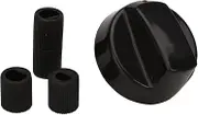 5 Set Black Universal Gas Cooker Oven Stove Knob Control Rotary with 3D Inserts, Hotplate Cooktop Control Knob Fits MP101 0534001654 Switches 6MM 8MM