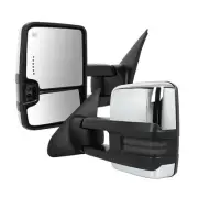 Chrome Power Heated Tow Mirrors Dynamic Signals Light For 07-17 Toyota Tundra