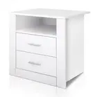Artiss Bedside Tables Drawers Storage Cabinet Drawers Lamp Side Table White