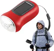 Hand Crank Torch - Wind Up Torch | Hand Crank Outdoor Flashlight | Wind Up Light | Wind Up Flashlight | with Strap Bright Weatherproof Waterproof Solar Torch Lamp for Survival Boating Tent Lighting