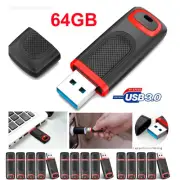 USB 3.0 Flash Drive 64GB Memory Stick Pen Thumb Drive Storage USB Stick Lot