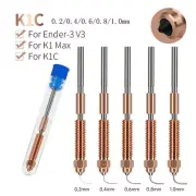 0.2mm-1.0mm 3D Printer One-Piece Copper Alloy Nozzle For Ender-3 V3/K1C/K1 MAX
