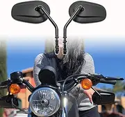 Fits 2021 Sportster mirrors Harley mirrors black tapered-style for 2014 Street Glide mirrors + 20 Road Glide mirrors + Dyna motorcycle mirrors + 17 Heritage Softail Classic FLSTC + 19 Road King FLHR