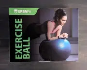 Exercise Ball (65cm) Stability Red Yoga Workout Guide URBNFit Anti Burst NIB