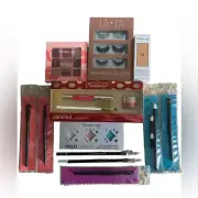 Creme Shop Makeup Bundle Eyeshadow LA Lashes LA Brushes Eyeliner Lip Color NIB