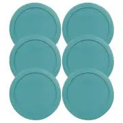 Pyrex 7201-PC 4 Cup Round Plastic Turquoise Replacement Lid for Glass Bowl 6PK