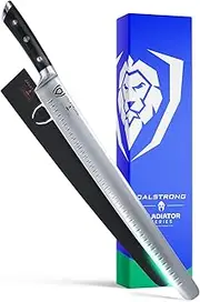 DALSTRONG Extra-Long Slicing & Carving Knife - 14" - Gladiator Series Elite - German HC Steel - G10 Handle - Sheath Included - NSF Certified