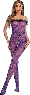 [GRRKDFQ] Women's Erotic Costumes Erotic See-Through Crotchless Jumpsuit