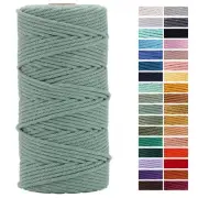 Bluish Green Macrame Cord 3mm x 109Yards Colored Cotton Rope