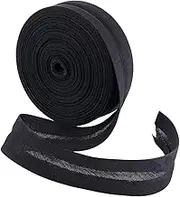 BENECREAT 10.94 Yards(10m) Single Fold Bias Tape, 20mm Wide Black Bias Binding Tape Hemming Tape for DIY Garment Sewing, Seaming, Piping, Quilting