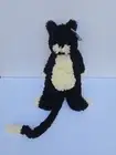 Jellycat Bunglie Black Kitten Plush Long Tail Tuxedo Cat Kitty Retired Toy