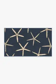 90' x 150' | Machine Washable Runner Rug | Kid & Pet Friendly | Indoor Rug | Starfish Navy Rug | Ruggable