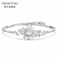 在飛比找momo購物網優惠-【SWAROVSKI 官方直營】Gema 手鐲 花朵 白色 