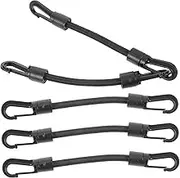 Taicols Bungee Cord with Hooks Camping Accessories, 5 Pcs Adjustable Bungee Cords, Duty Elastic Cord Durable Rubber Canopy Ties Perfect Safety Tool Leash Elastic Tie for Camping Luggage Tents Bike