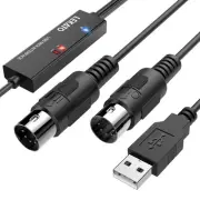MIDI Cable USB Interface Cable Keyboard 5PIN-DIN LEKATO Electronic Instrume 640