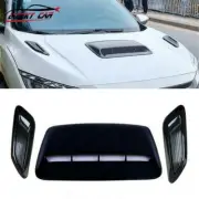 3pcs Car Decorative Air Flow Intake Hood Scoop Vent Bonnet Cover Vent Universal