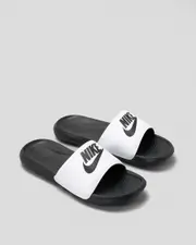 [Nike] Nike Women's Victori One Slides Sandals in Black/White Size 8 8 Black/White