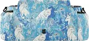 miaozhen Jungle Animal Fox Blue large stroller organizer bag diaper caddy organizer towel gancho para carriola bolsa para carreola