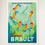 Galrie Brault Lemonade Vintage Advertising Poster Retro Framed Art Print for Home Decor, White Frame, 50 x 70cm (20 x 28inch)