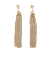 Saint Laurent Loulou Tassel Earrings One size Yellow