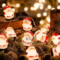 在飛比找樂天市場購物網優惠-雪人聖誕樹節日裝飾品小彩燈閃燈串燈滿天星老人掛件燈飾場景布置