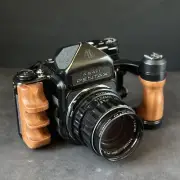 Wood Camera Hand Grip With Metal Part For Pentax 67 6X7 6*7 Left Right Handle