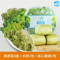 在飛比找momo購物網優惠-【NICE GREEn 美蔬菜】美蔬菜4盒+豬肉高麗菜萵苣水