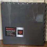 Stalwart Interlocking Eva Foam Mats. 6pk Black 24”x24”x1/2” Garage,gym,kids