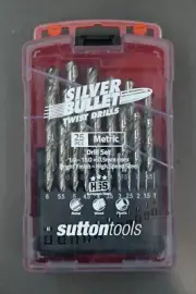 SUTTON 1-13mm Metric HSS-Bright Jobber Drill Bit Set - Silver Bullet - 25 Piece