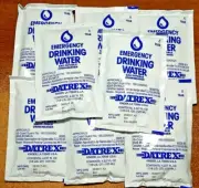 Datrex Emergency Water Pouches (6x), 1 Space Blanket & Two (2) Light Sticks