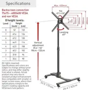 Barkan 13"-65" Tilt TV Cart - Black