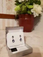 Giani Bernini Cubic Zirconia Teardrop Halo Drop Earrings in Sterling Silver