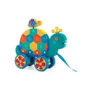 Djeco Wooden Gaspard Turtle Pull Along 22cm Educational Play Toy Kids 18m+