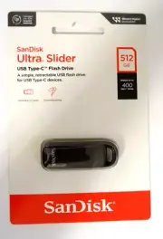 SanDisk 512G Ultra Slider USB 3.2 Type-C Flash Drive SDCZ480-512G-A46 NEW
