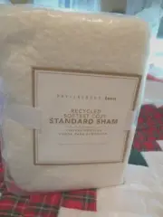 Pottery Barn Teen recycled softest cozy Standard Sham ivory-NIP SET OF 2