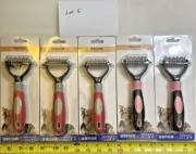 2side Dog Brush Shedding Dematting Pet Grooming Cat Hair Undercoat Rake Comb Lot