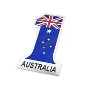 Universal Car Australia Flag Number 1 Shape Metal Decorative Sticker