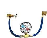 R134A Car AC Refrigerant Charging Hose Kit - Air Conditioning Charging Hose with Gauge | R134A Refrigerant and Hose for Cooling System for Automotive, Refrigerator and AC Maintenance