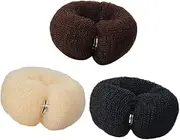 AUTSUPPL 3Pcs Hair Donut Bun Makers for Long Hair for Easy Buns Includes and Colors