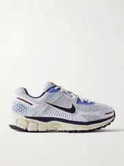 [Nike] Nike - Zoom Vomero 5 Leather And Rubber-trimmed Mesh Sneakers - Light blue - US11.5 US11.5 Blue