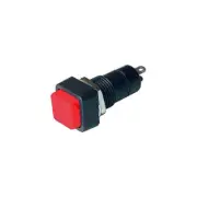 SP3532 Momentary On Push Button Panel Mount Square Red