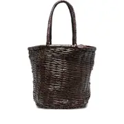 [Dragon Diffusion] Dragon Diffusion Woven-leather Bucket Bag ONE SIZE BROWN