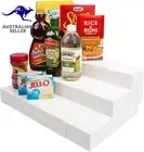 3 Tier Mega Expand-A-Shelf Spice rack Holder Storage Organiser, White, Mega
