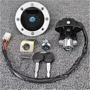 Ignition Barrel Key Switch for Suzuki DL1000 DL650 V-Strom 2004-2011 2010 DL 650 1000 Ignition Switch Fuel Gas Tank Cap Cover Seat Lock Motor Ignition Key Switches(Set)