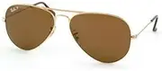 [Ray-Ban] Ray Ban Sunglasses RB 3025 001/M2 58 Gold Brown Polarized Gradient, Gold, 58 mm