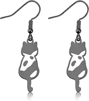 [OKEYCH] Tuxedo Cat Lover Gift Tuxedo Cat Design Earrings Tuxedo Cat Mom Jewelry Tuxedo Cat Owner Gift