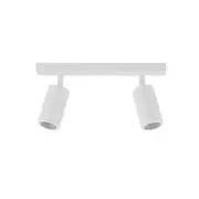 Pillar Light Double Adjustable GU10 White IP44 Rectangular Bar Back Plate