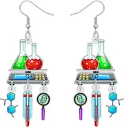 [DALANE] Acrylic Novelty School Chemistry Subject Teacher Earrings Dangle Drop Astronomy Teacher Appreciation Gifts for Women Girls Kids Back to School Jewelry